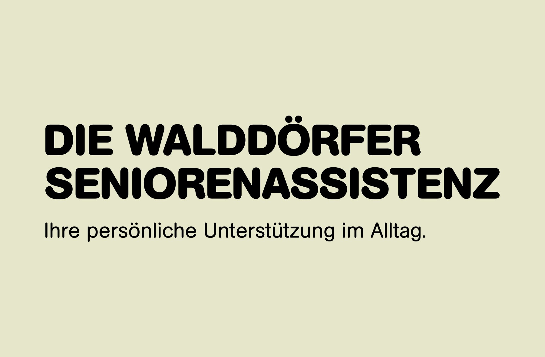 DIE WALDDÖRFER SENIORENASSISTENZ
